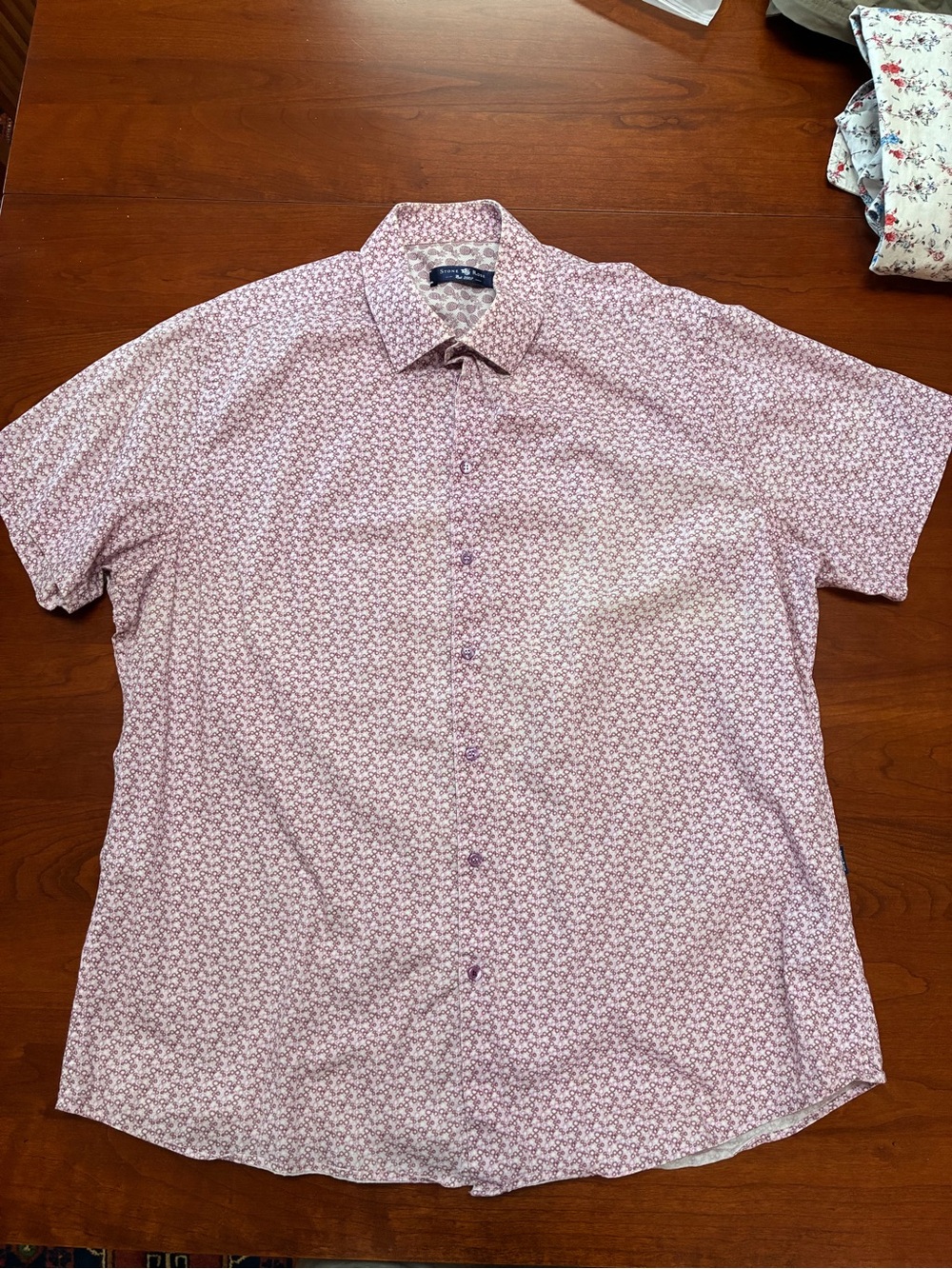 Stone Rose Light Pink Short-Sleeve Button-Down Shirt